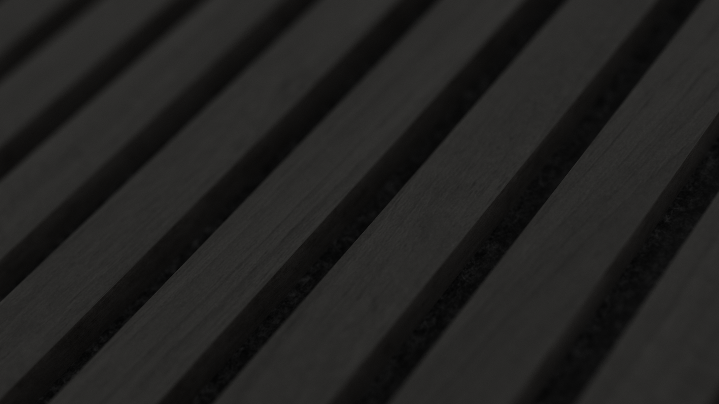 Midnight Black Acoustic Wood Panel Sample