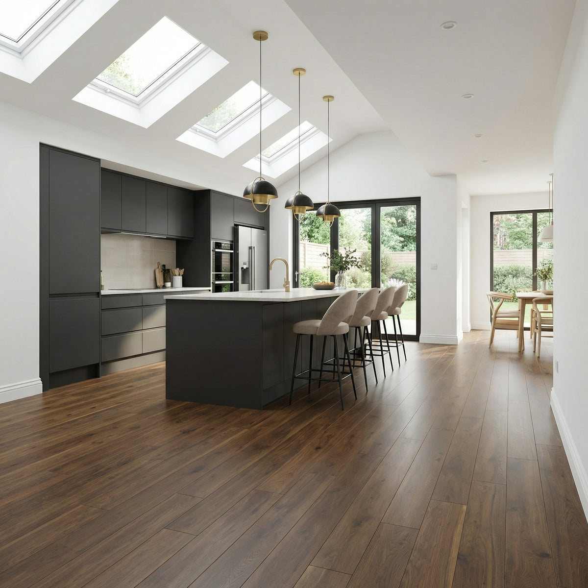 Laminate Flooring 12mm – Charred Oak