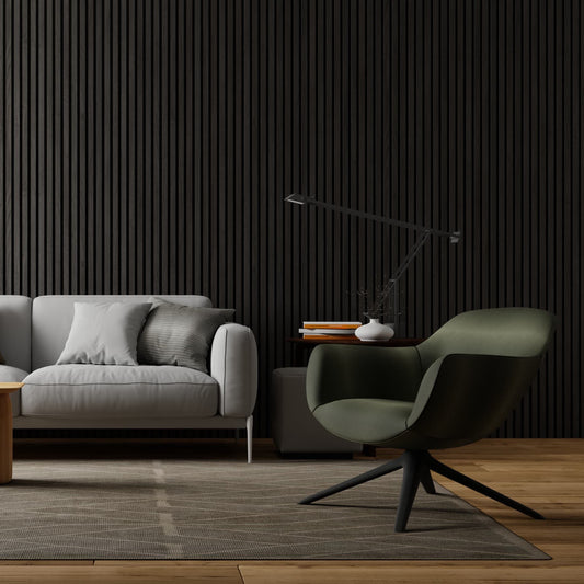 Midnight Black Acoustic Wood Panel