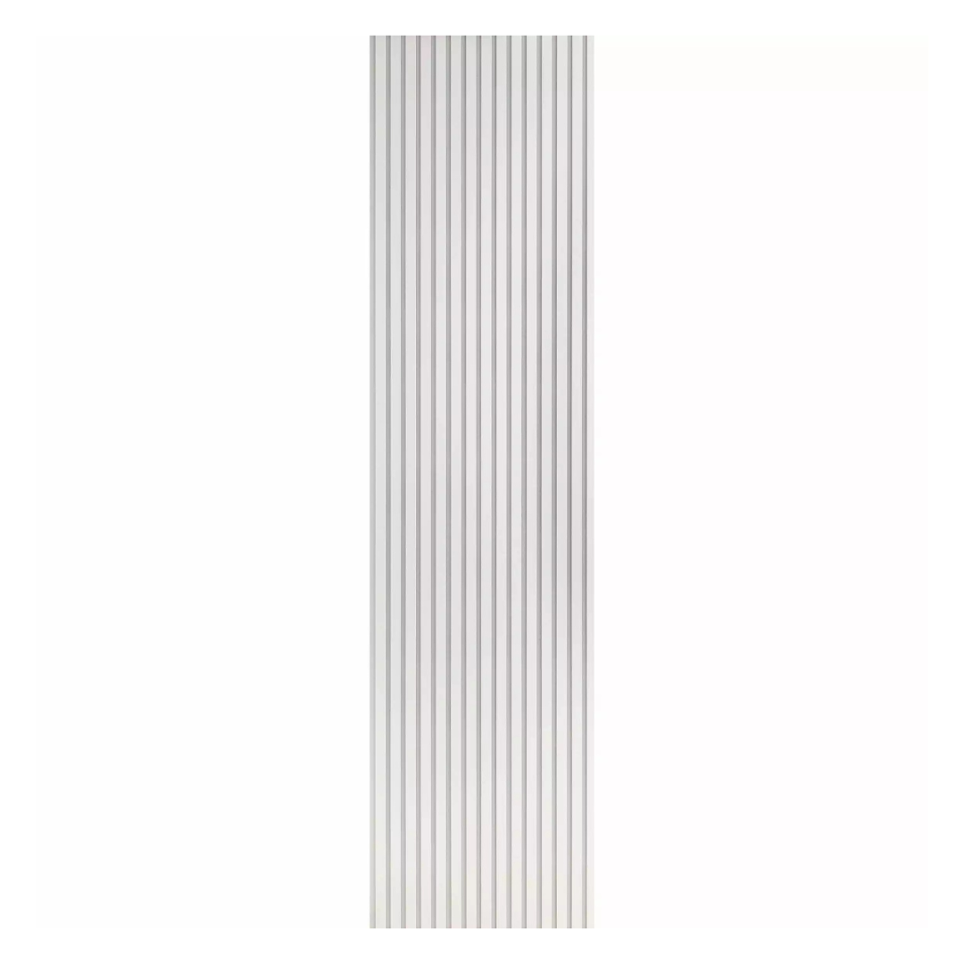 White Acoustic Slat Wall Panel | Modern Curved Slat Cladding