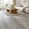 Nordvik Fjord Grey SPC vinyl flooring laid in a room