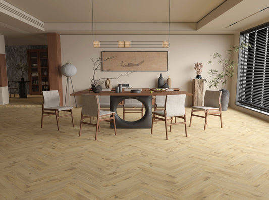 Herringbone Laminate Flooring 12mm – Royale Oak