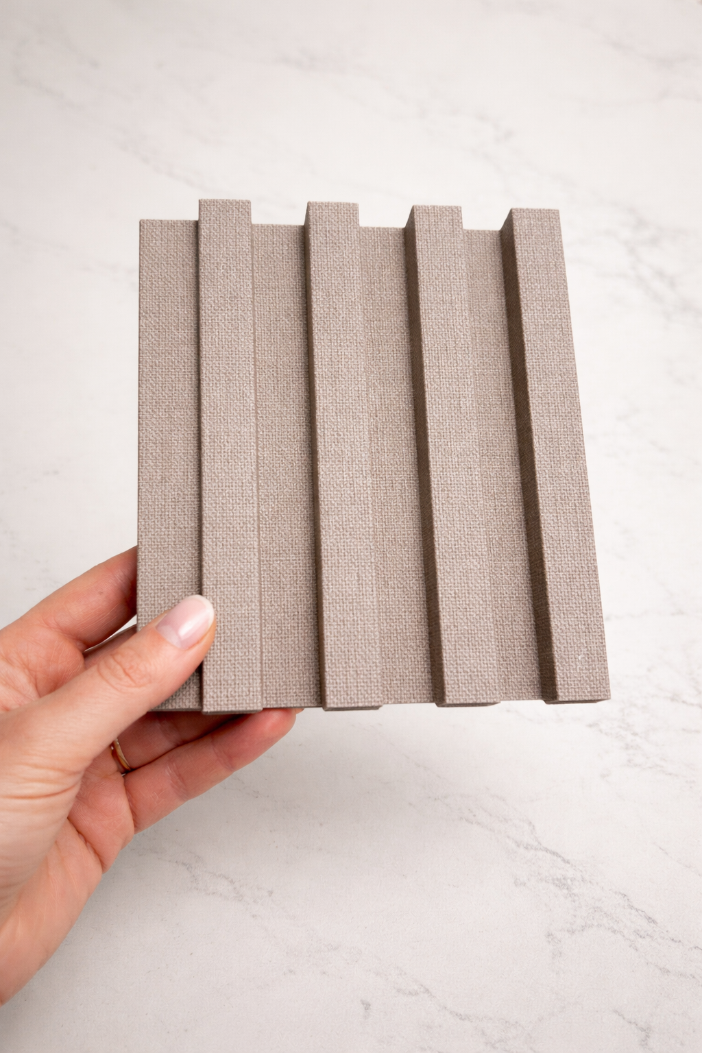 Square Venetian Wall Panel — Silver Mist | WPC Cladding