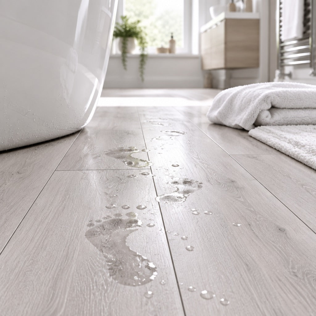 Nordvik Lofoten Frost waterproof vinyl flooring lifestyle detail