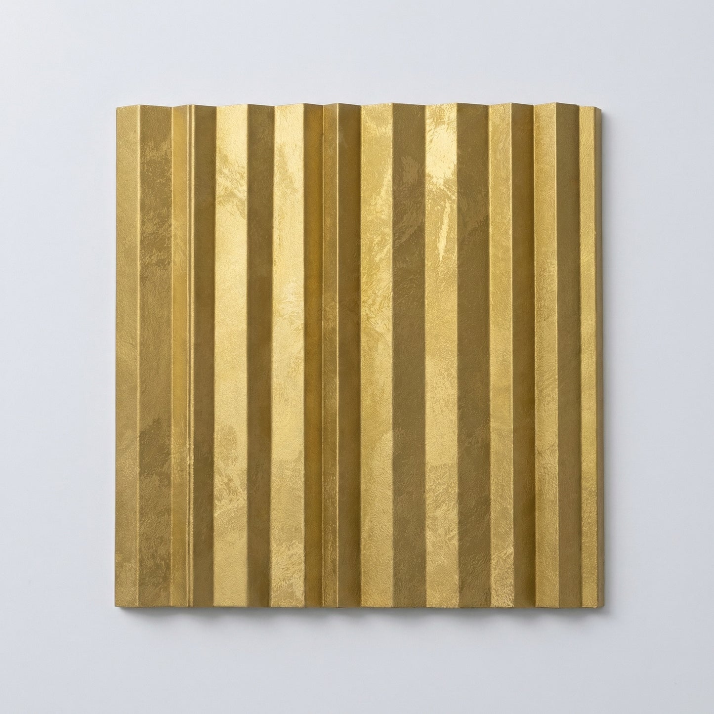 Triangle Venetian Fluted Slat Wall Panels - Luxe Gold Sample