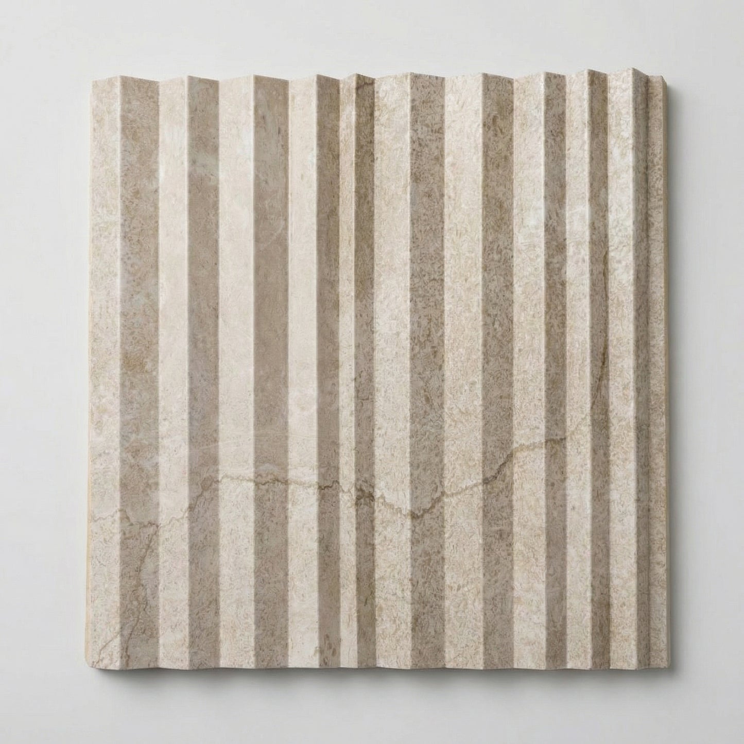 Triangle Flute Slatted Wall Panels - Verona Stone Sample