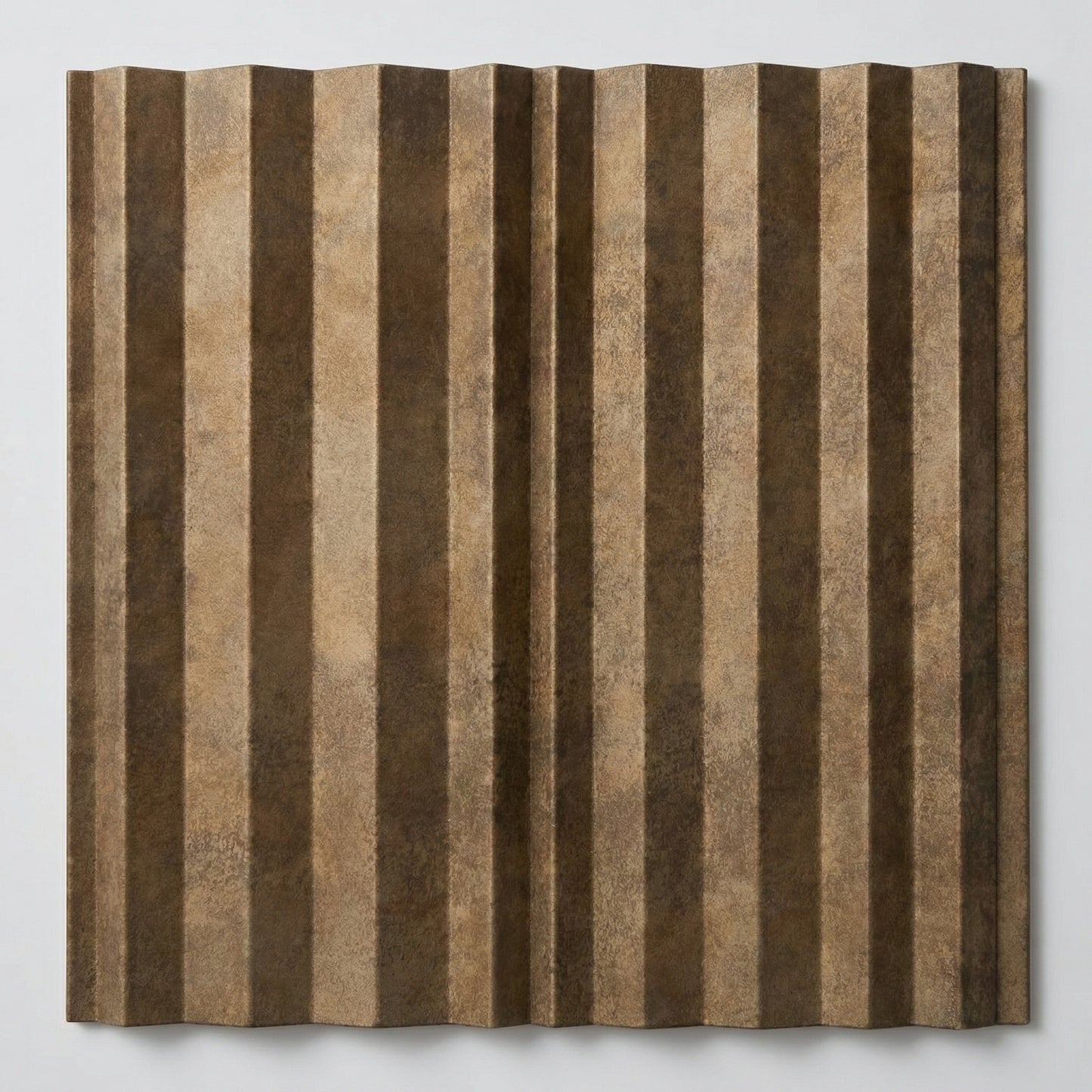 Triangle Flute Slatted Wall Panels - Tuscan Bronze Sample