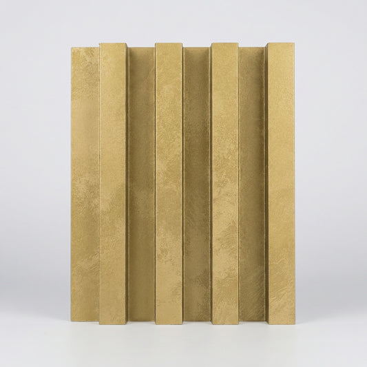 Square Fluted Slat Wall Panels - Luxe Gold (Venetian) Sample