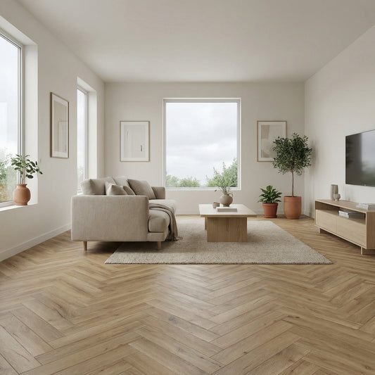 Herringbone Laminate Flooring 12mm – Alabama Oak