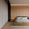 Classic oak wide slat wall panels