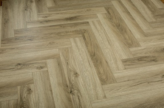 Limed Oak Herringbone Laminate Flooring 12mm