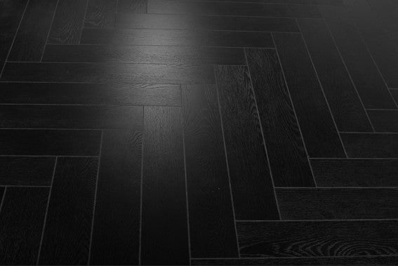 Midnight Oak Herringbone Laminate Flooring 12mm