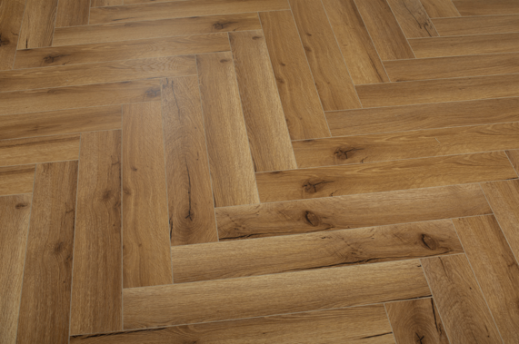 Traditional Oak Herringbone Laminate Flooring 12mm