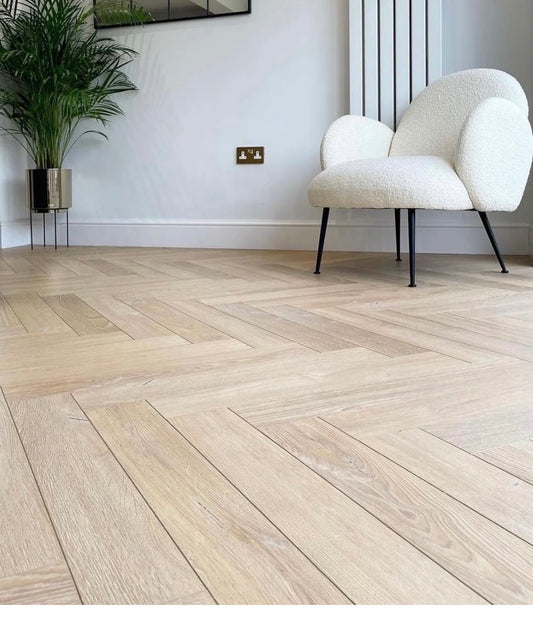 Herringbone Laminate Flooring 12mm – Desert Oak