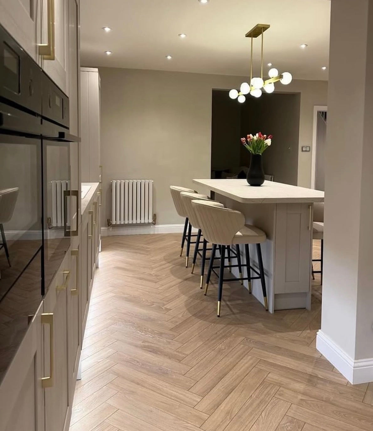 Herringbone Laminate Flooring 12mm – Desert Oak