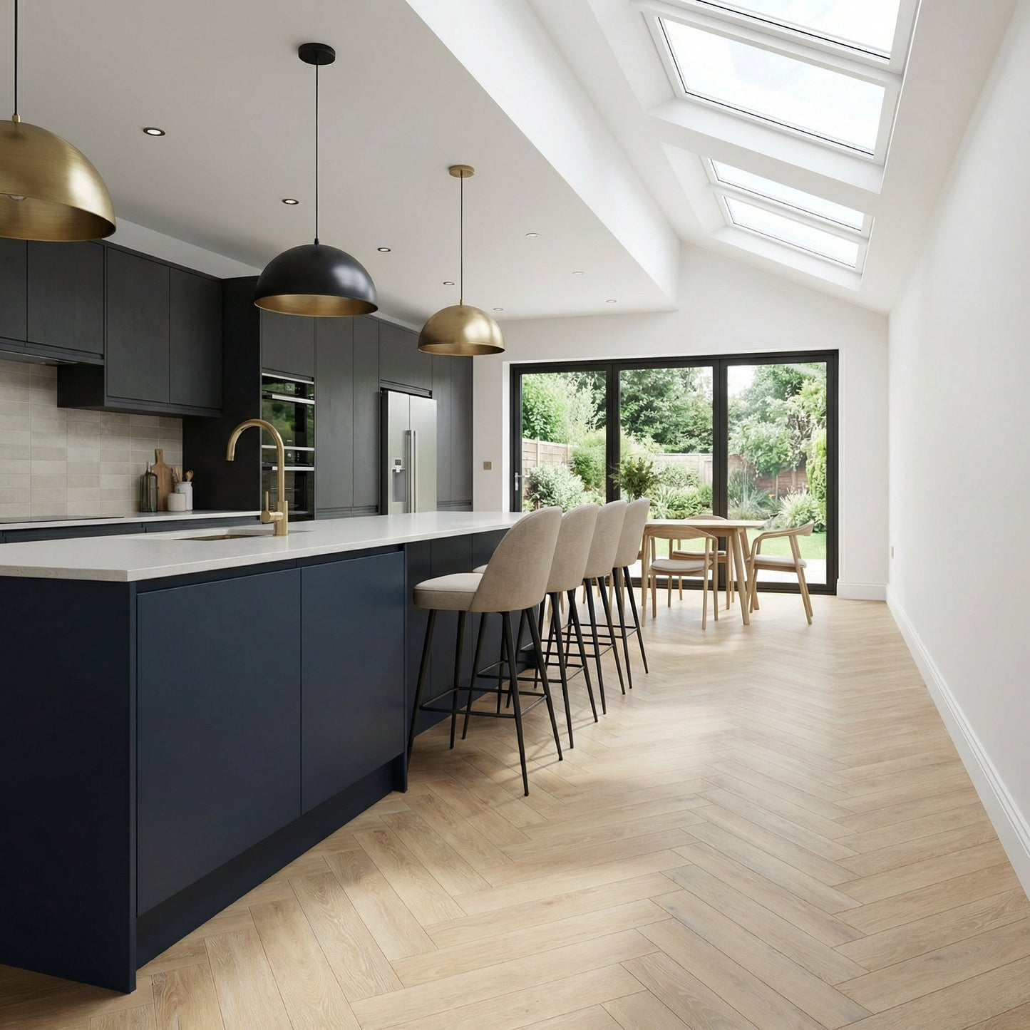 Herringbone Laminate Flooring 12mm – Desert Oak