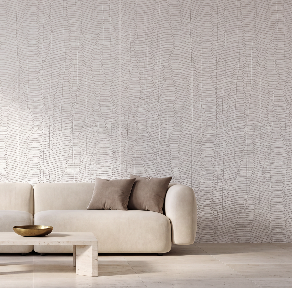 Flat Wall Panel — Ivory Ripple