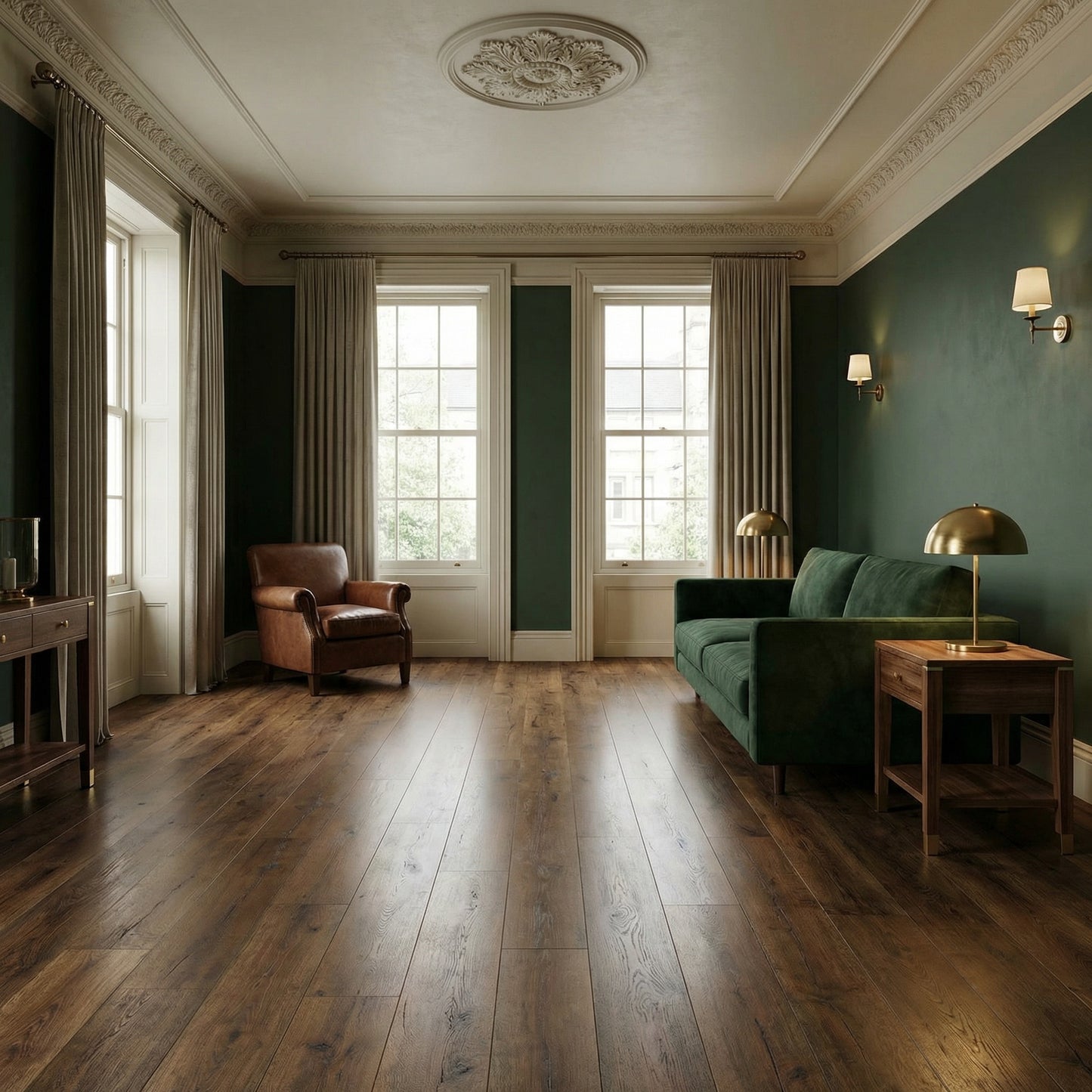 Laminate Flooring 10mm Built-In Underlay – Smoked Oak