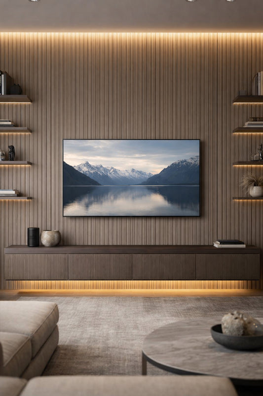 Triangle Venetian Wall Panel — Amalfi Cream Linen | WPC Cladding