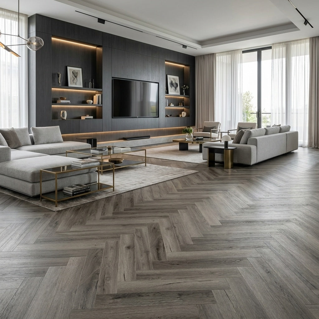 Century Oak Herringbone Laminate Flooring 12mm