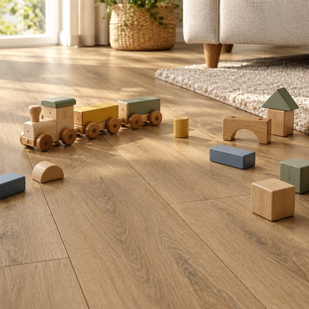 Nordvik Bergen Honey waterproof vinyl flooring lifestyle detail