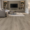 Nordvik Uppsala Taupe SPC vinyl flooring laid in a room
