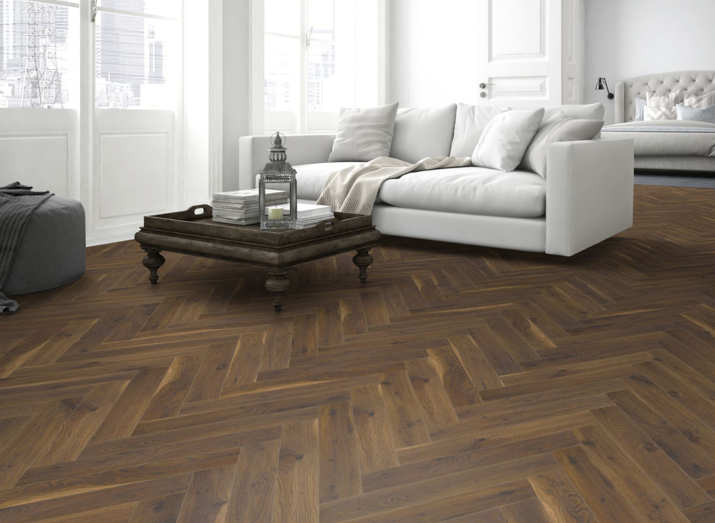 Lignum Fusion Premium Coffee Oak Herringbone