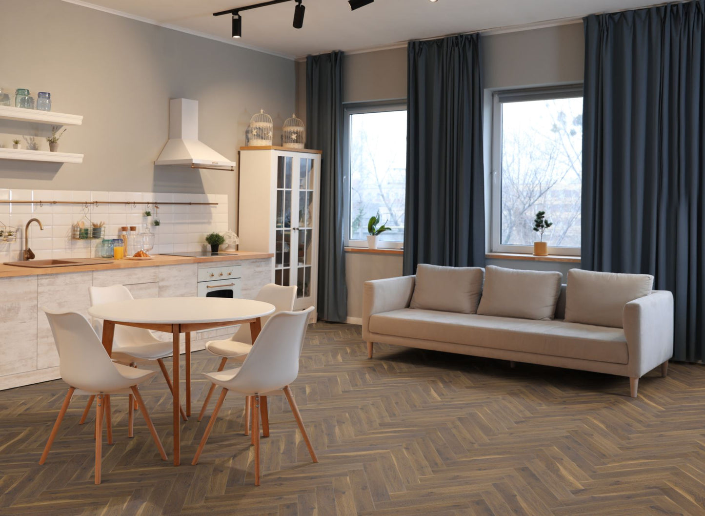 Lignum Fusion Premium Coffee Oak Herringbone
