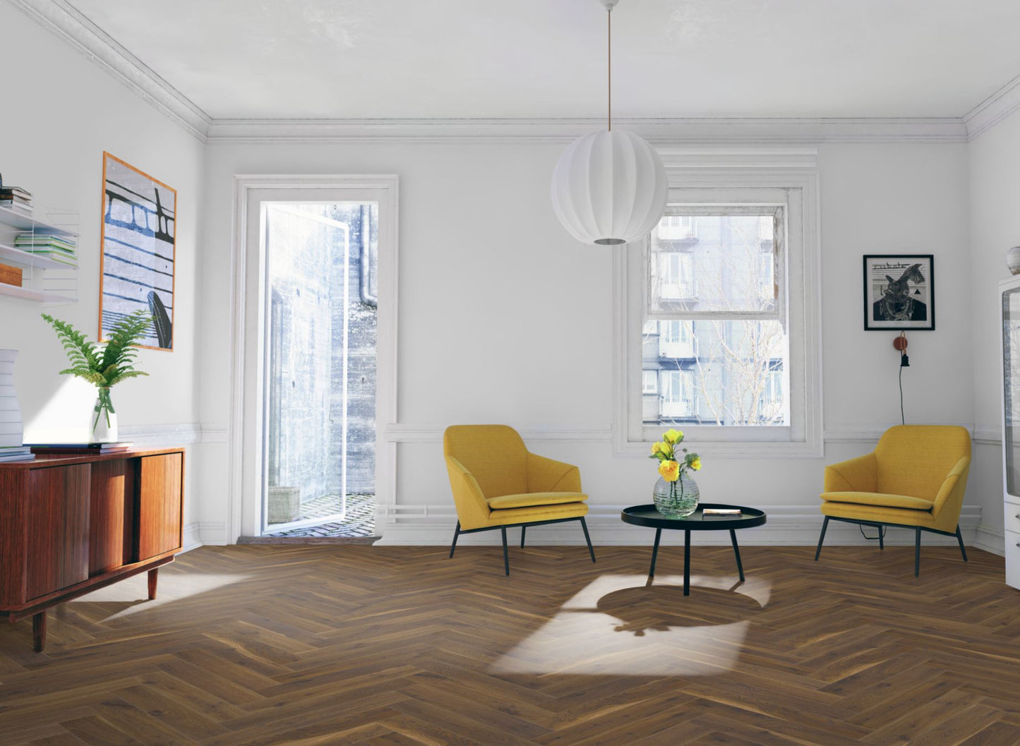 Lignum Fusion Premium Coffee Oak Herringbone