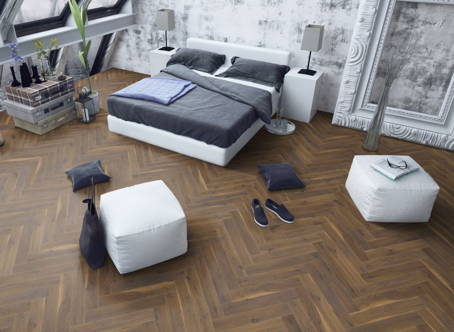 Lignum Fusion Premium Coffee Oak Herringbone