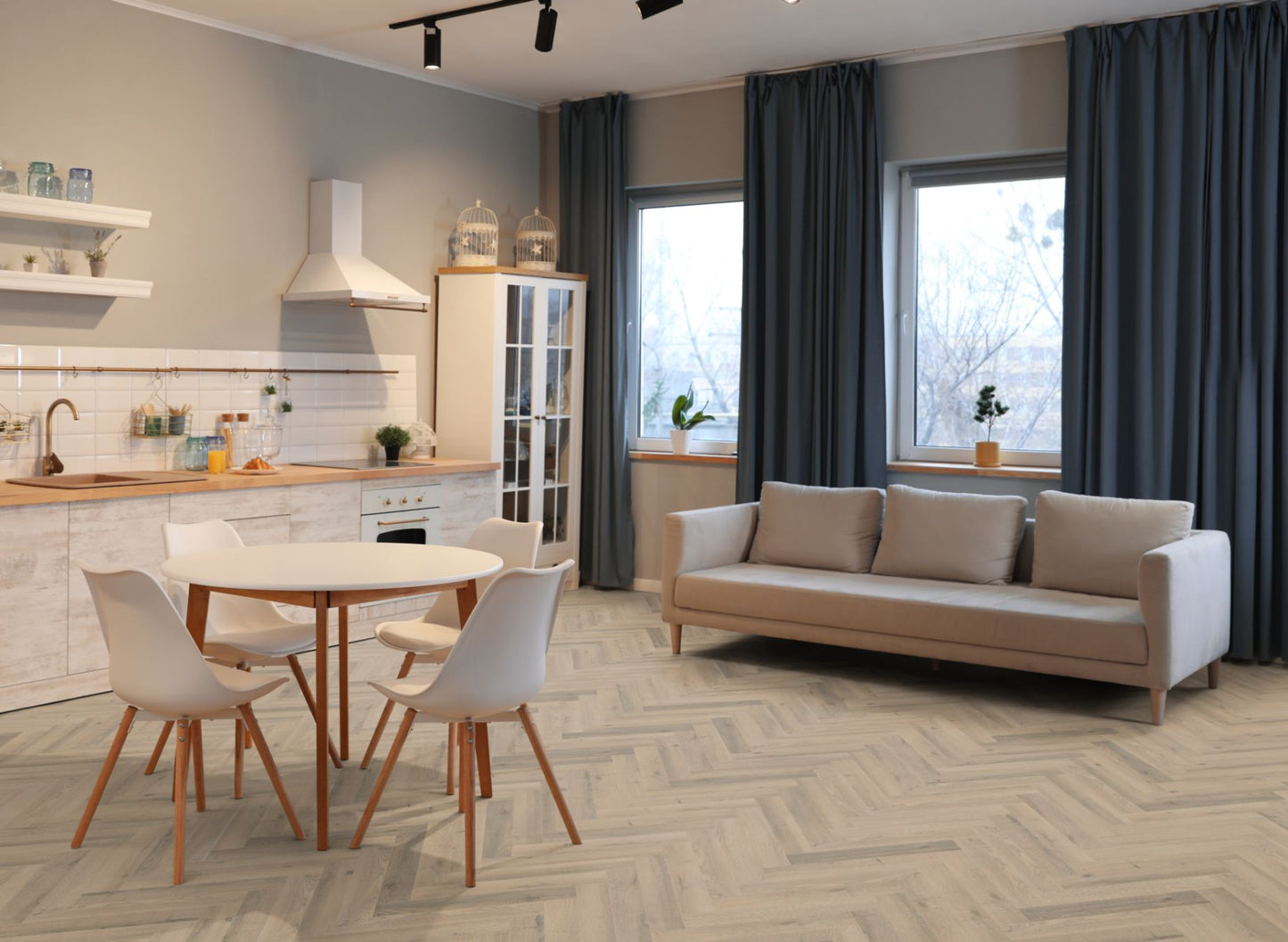 Lignum Fusion Premium Greige Oak Herringbone