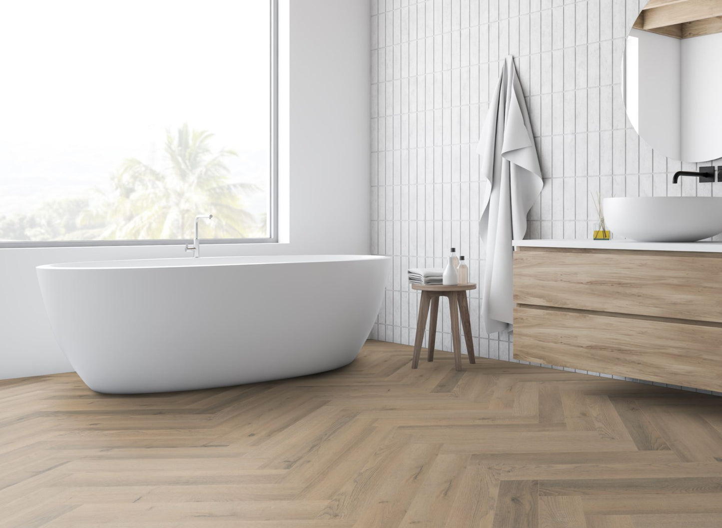 Lignum Fusion Premium Greige Oak Herringbone