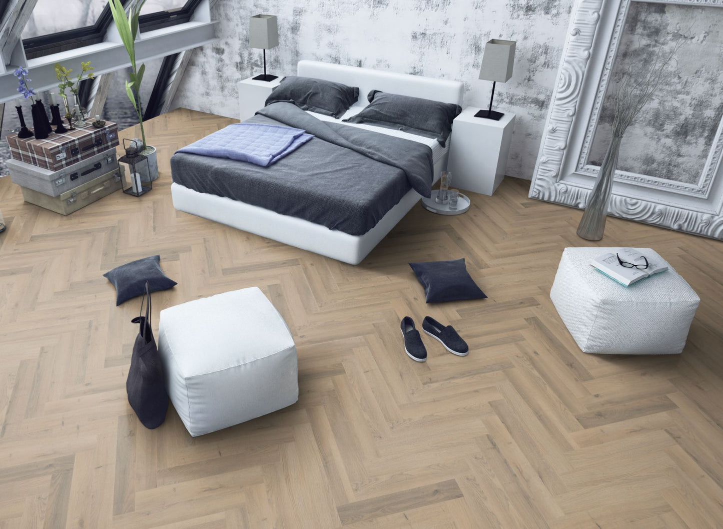 Lignum Fusion Premium Greige Oak Herringbone