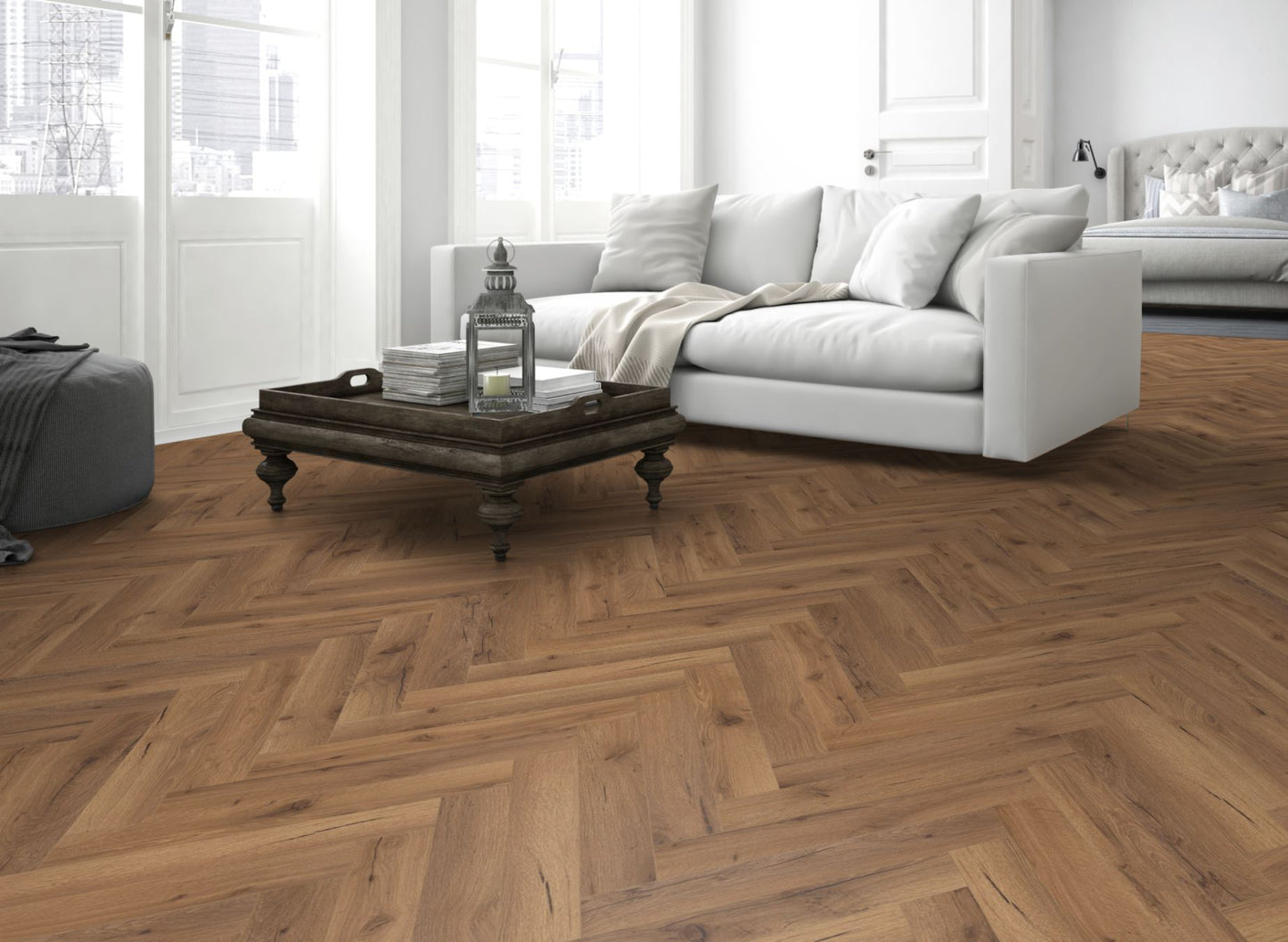 Lignum Fusion Premium Robust Fumed Oak Herringbone