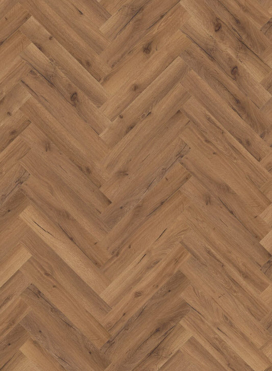 Smoked Oak Herringbone Laminate Flooring - 12 mm Sample