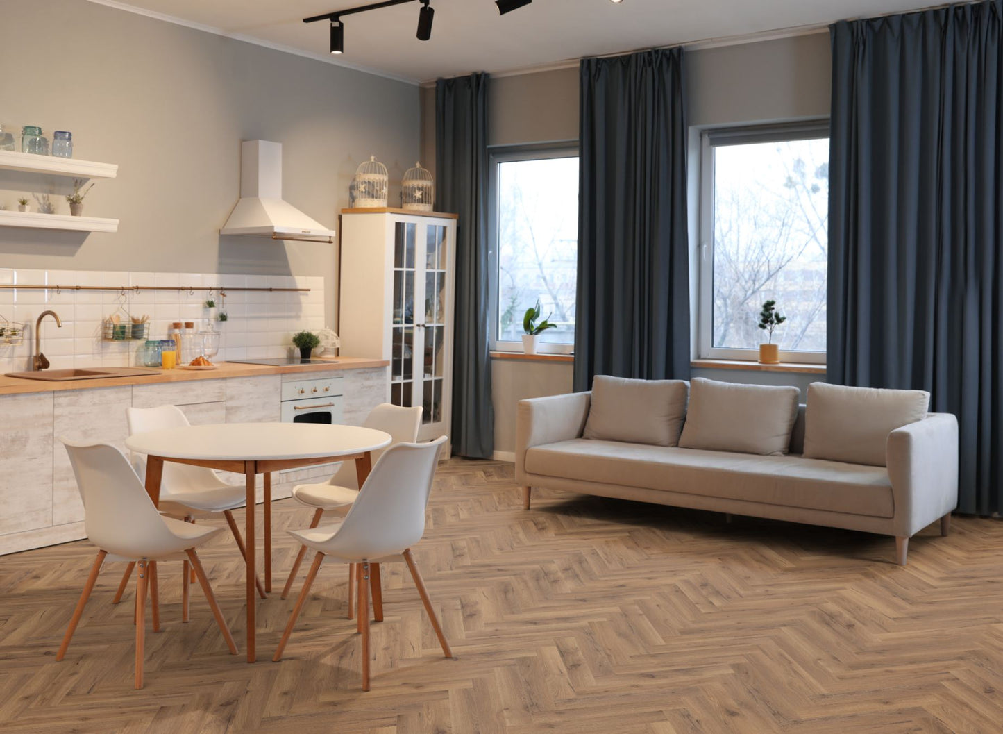 Lignum Fusion Premium Robust Fumed Oak Herringbone