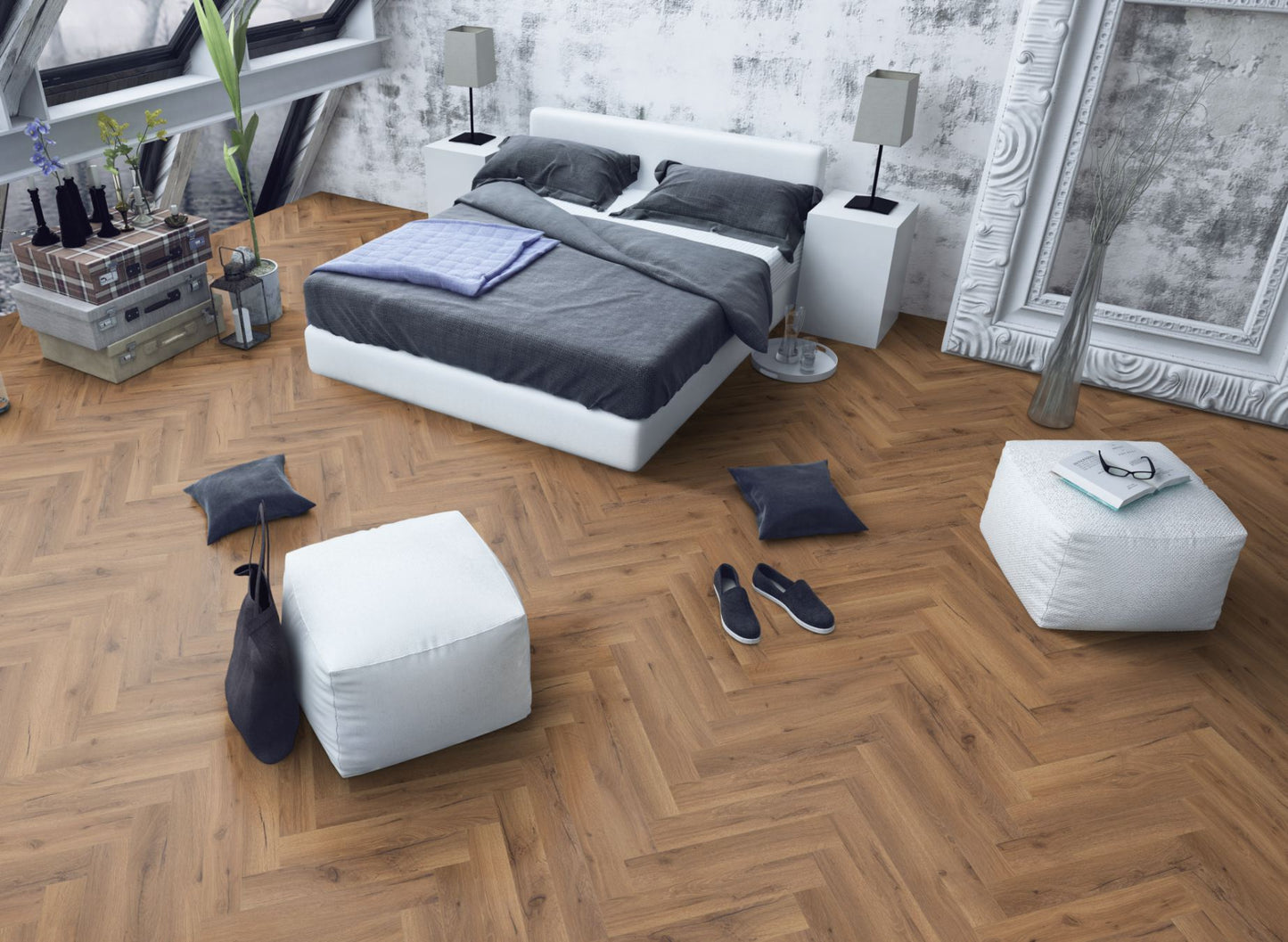 Lignum Fusion Premium Robust Fumed Oak Herringbone