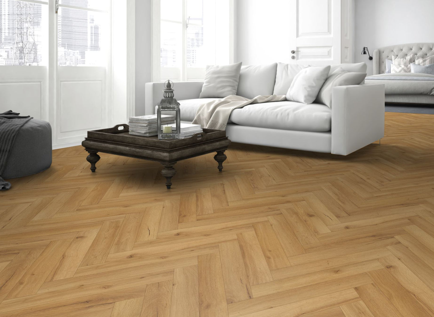 Lignum Fusion Premium Robust Natural Oak Herringbone