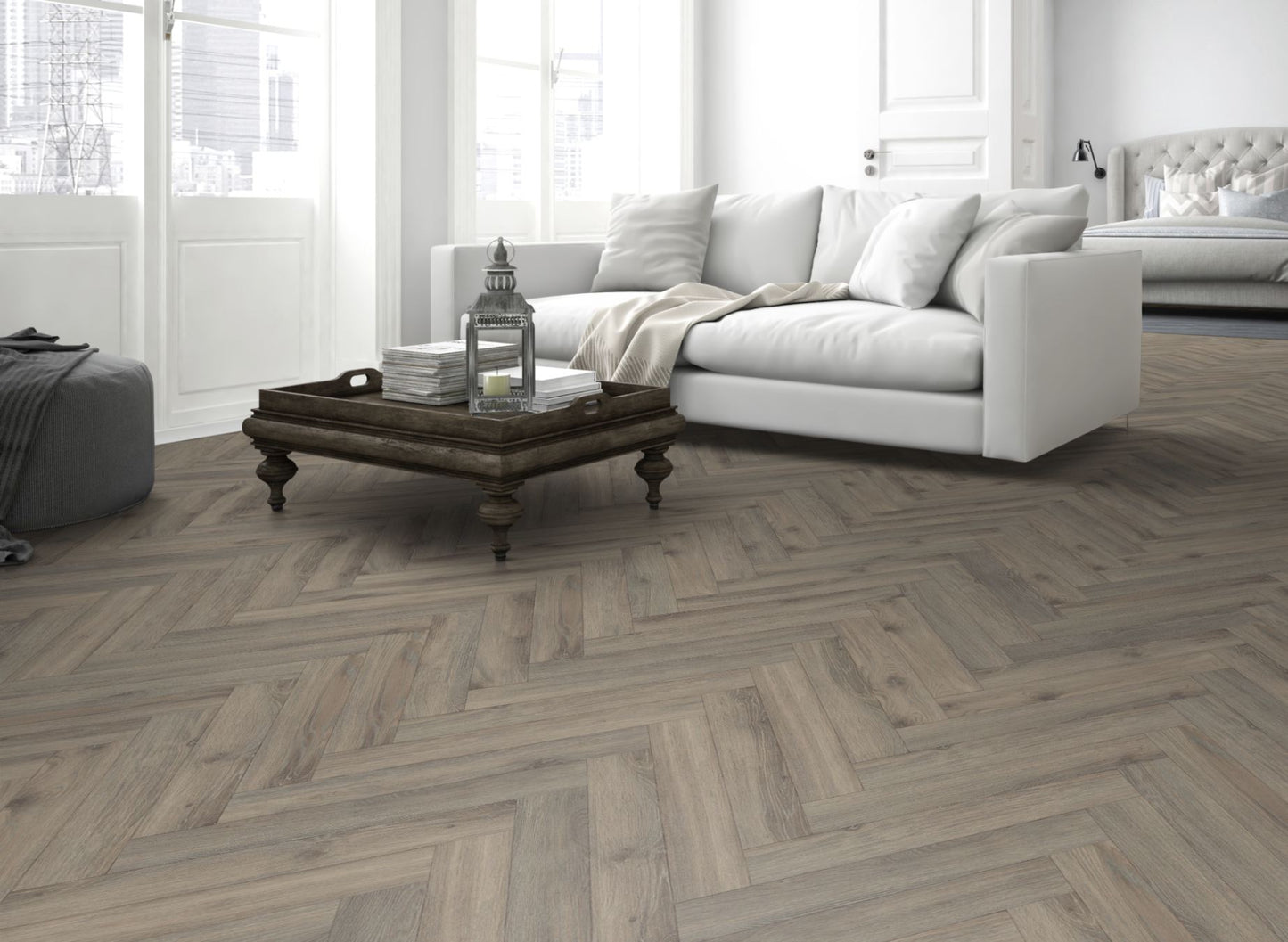 Lignum Fusion Premium Volcanic Oak Herringbone