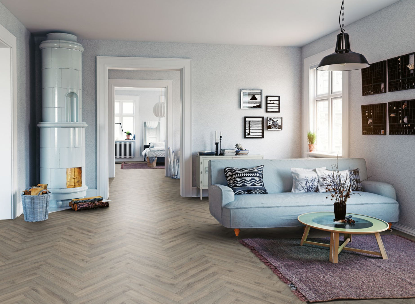 Lignum Fusion Premium Volcanic Oak Herringbone
