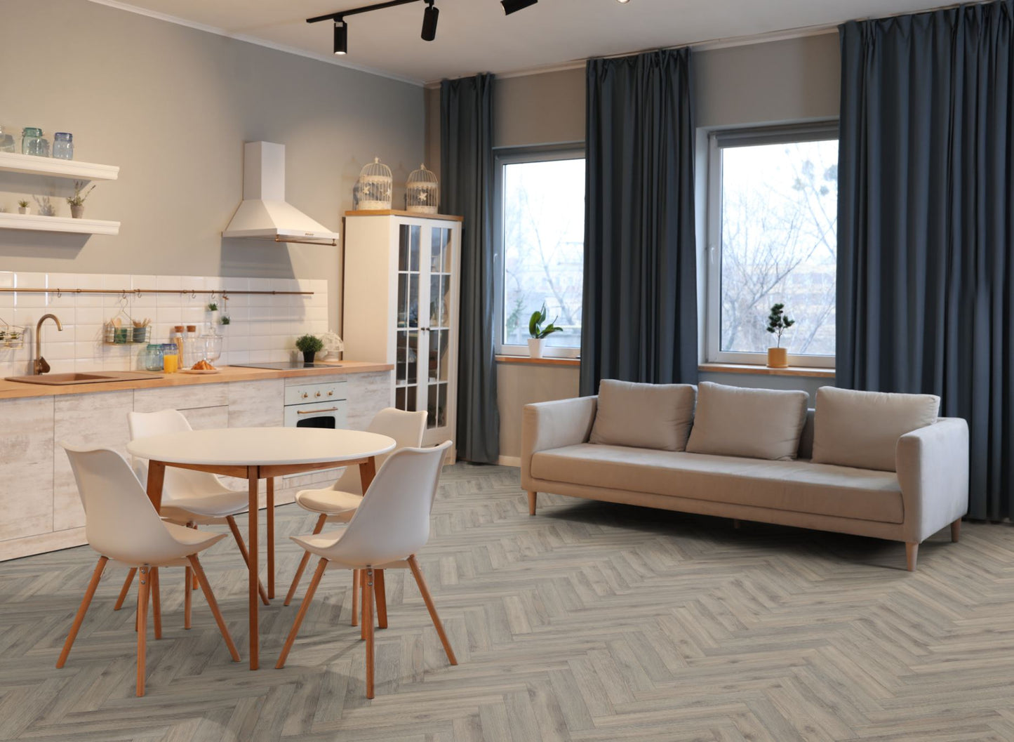 Lignum Fusion Premium Volcanic Oak Herringbone