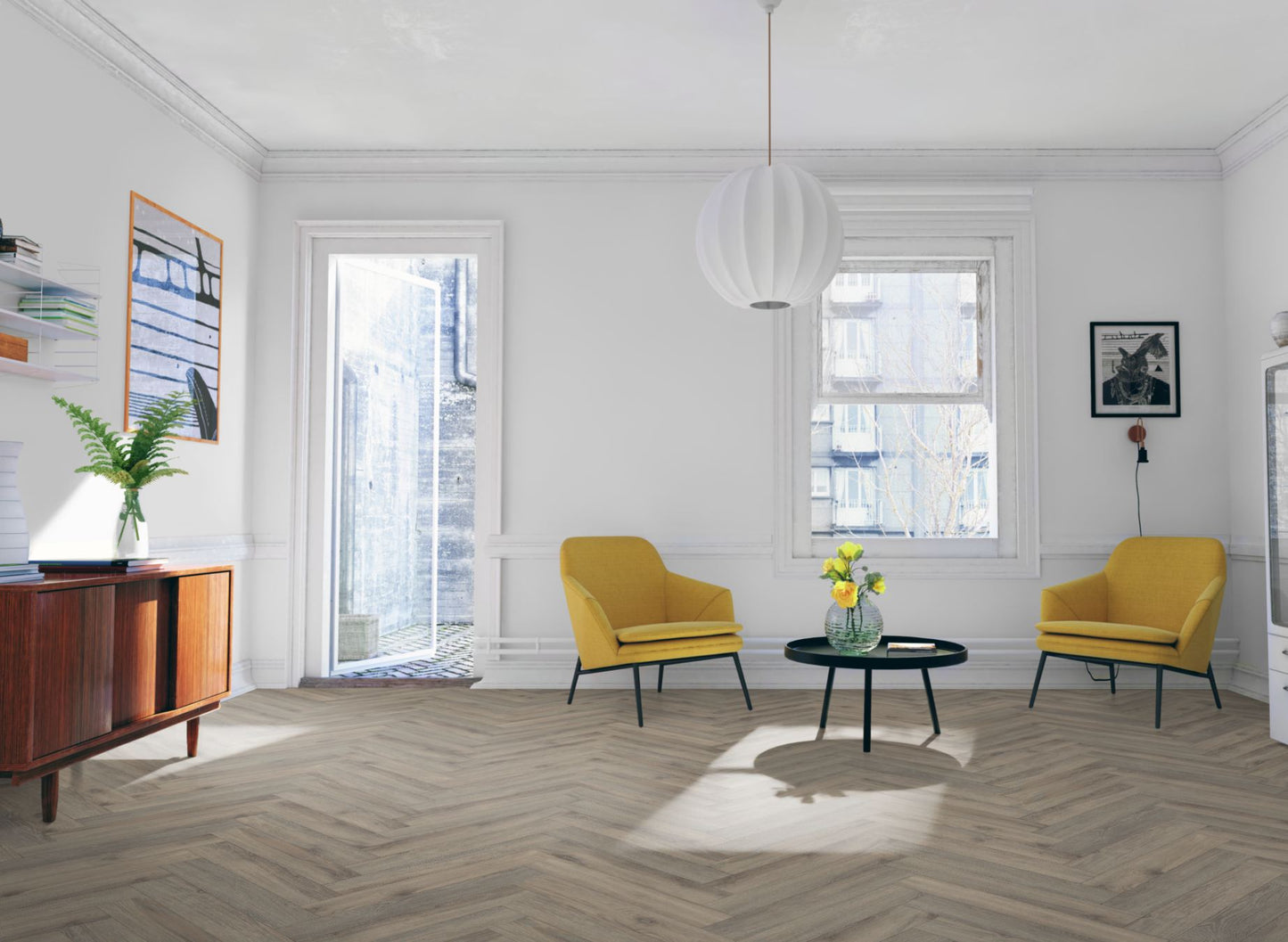 Lignum Fusion Premium Volcanic Oak Herringbone