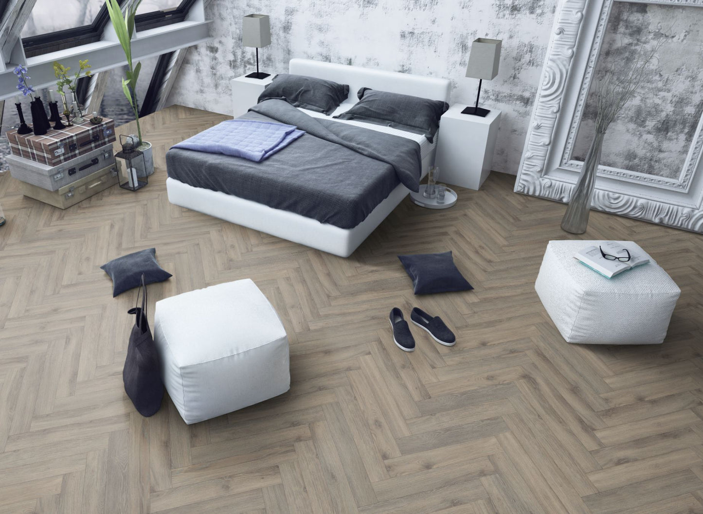 Lignum Fusion Premium Volcanic Oak Herringbone