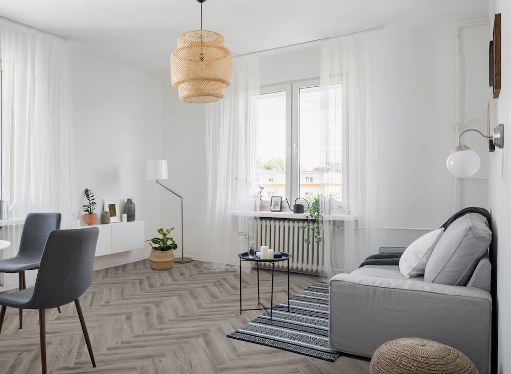 Lignum Core Rustic Grey Oak Herringbone