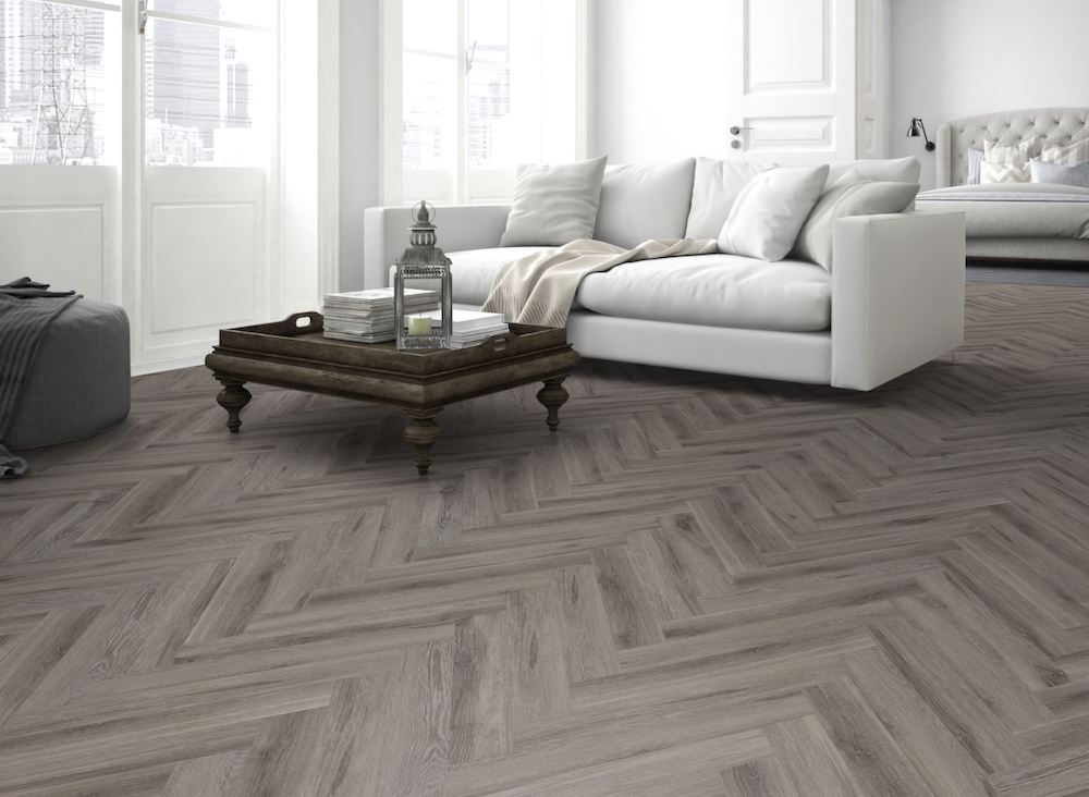 Lignum Core Rustic Grey Oak Herringbone