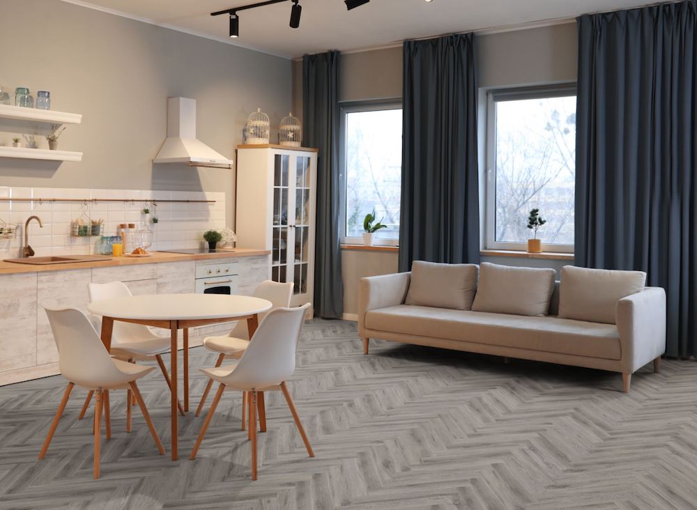 Lignum Core Rustic Grey Oak Herringbone