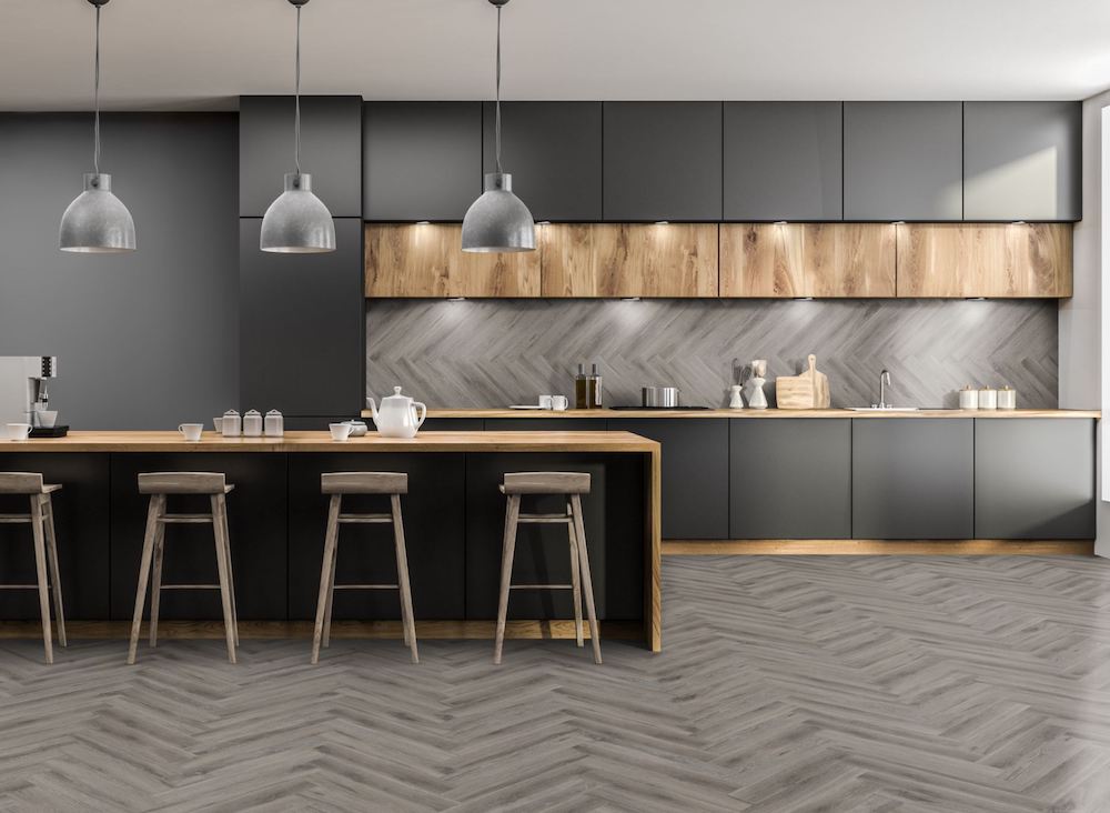 Lignum Core Rustic Grey Oak Herringbone