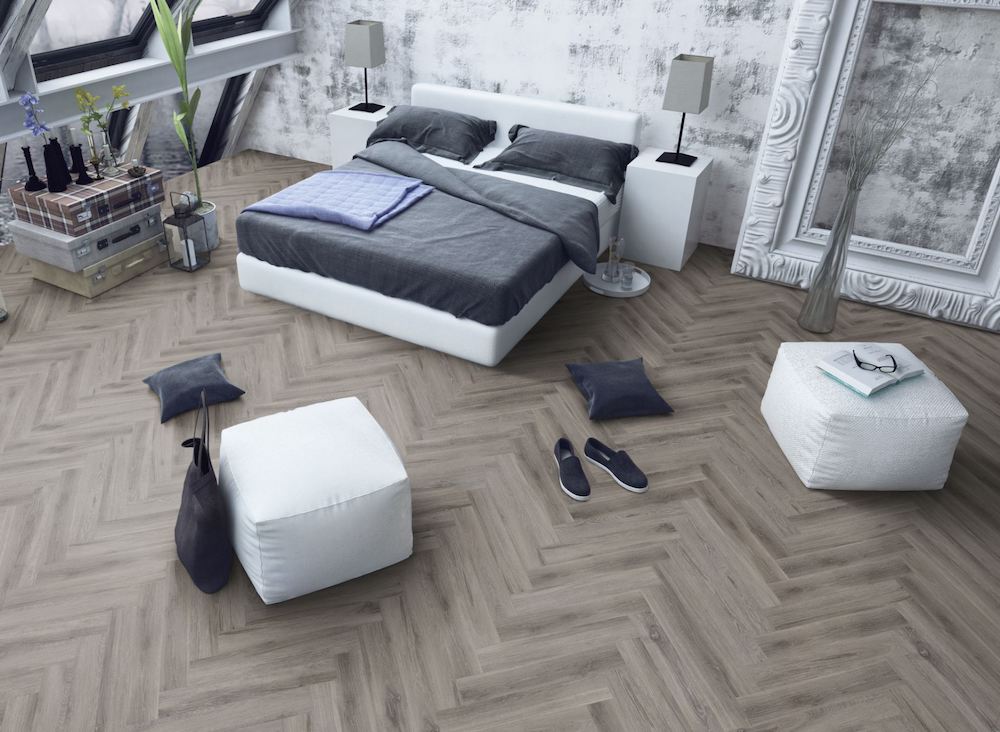 Lignum Core Rustic Grey Oak Herringbone