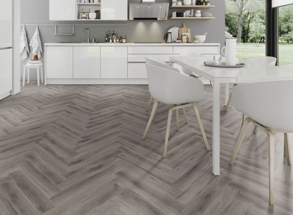 Lignum Core Rustic Grey Oak Herringbone