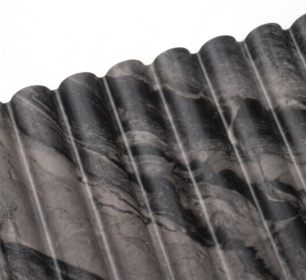 Flute Slat Wall Panel — Noir Haze